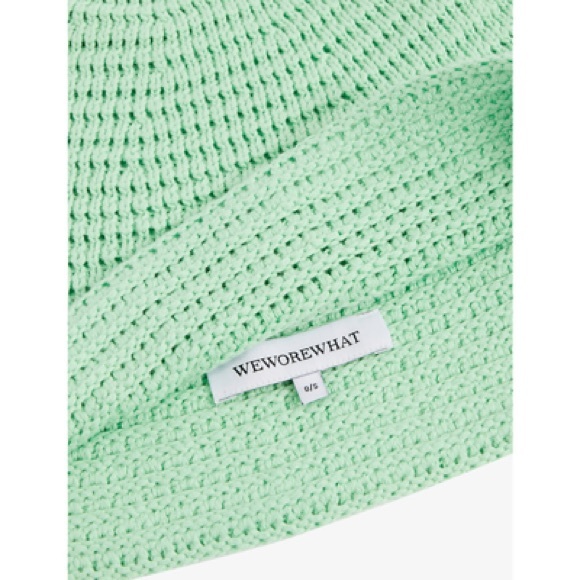 WE WORE WHAT Mint Green NWT Woven/Knitted Bucket Hat - Picture 9 of 11